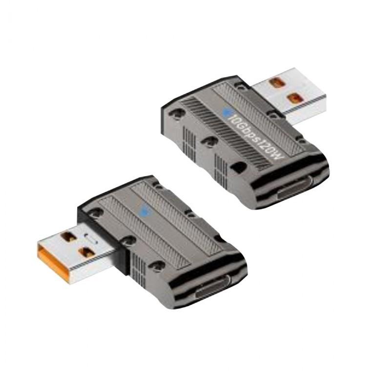 USB 3.1 3.0 C TYPE 6A 우꺽임 젠더 F to M 10Gbps 120W