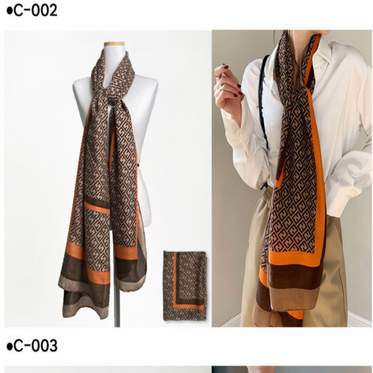 스카프 70x180cm 머풀러 간절기 부드러운 광폭 패턴 스카프
