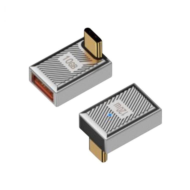 USB 3.1 3.0 C타입 상하꺽임젠더 M to F 10Gbps 120W
