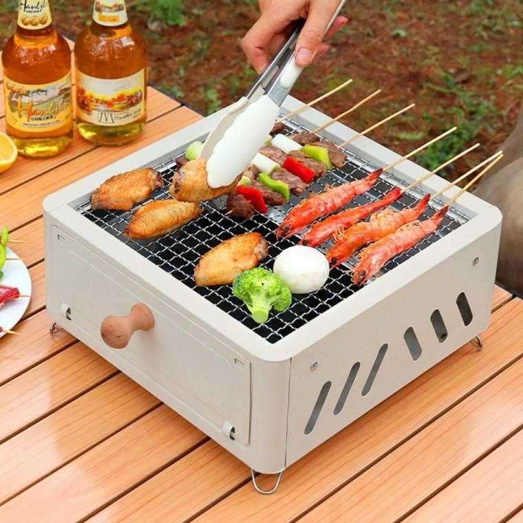 캠핑 바베큐 불멍 화로대 야외 가정용 숯불 화로 휴대용 그릴 다용도