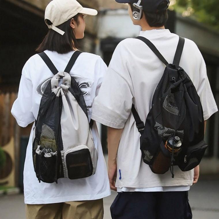 아웃도어 생활 방수 하프 미니 포켓 스트링 백팩 물놀이 수영장 라이딩 스트링백팩 스포츠백팩