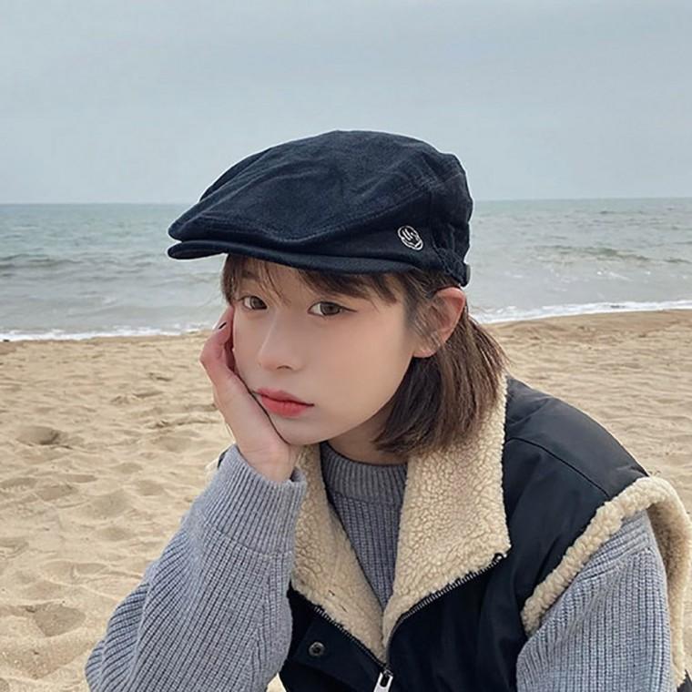 외출 모자 스마일 포인트 코듀로이 패션 헌팅캡 20대 30대 여자 여자헌팅캡 남자헌팅캡