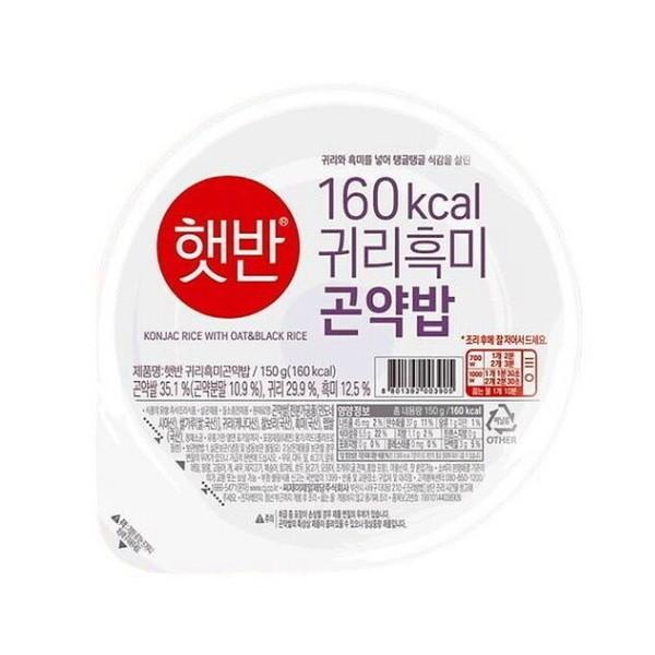 [행사]햇반 흑미 귀리 곤약밥 150g x 24개