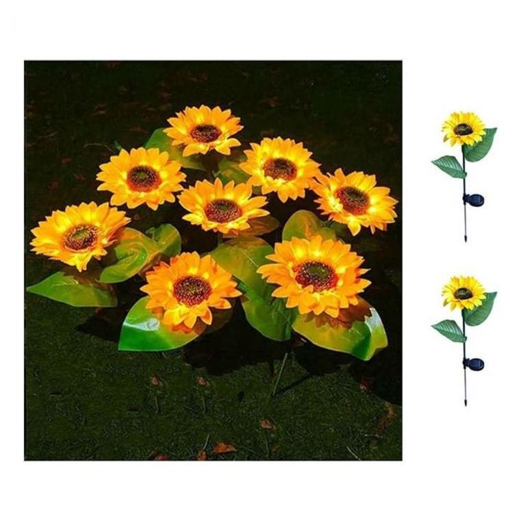 우리몰 야외등 해바라기 정원등 2개입 1구 잔디 태양등