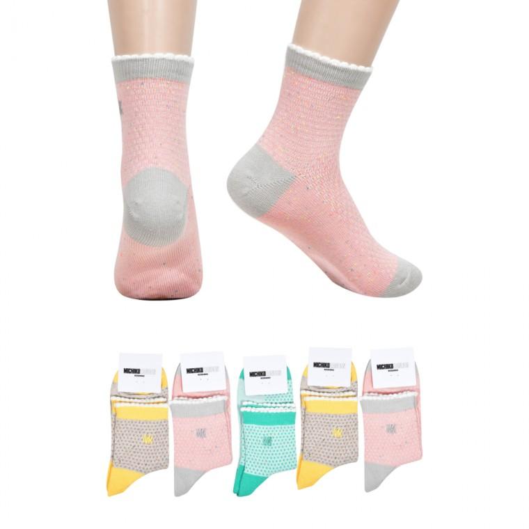 여자 브랜드 귀여운양말 중목 5켤레세트 엄마양말 할머니양말
