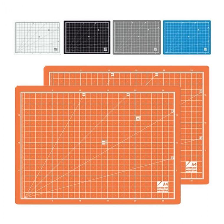 책상커팅매트 PVC 커팅 매트 보호 패드 깔개 칼라 랜덤 책상 A4 2P