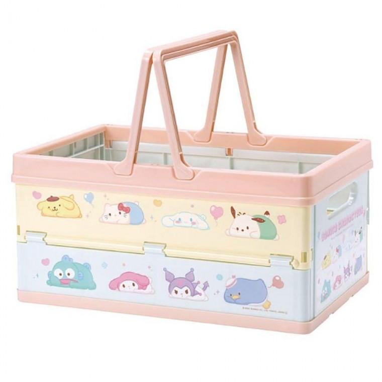 접이식수납함 파스텔 1P 접이식 손잡이 바구니 수납 보관함