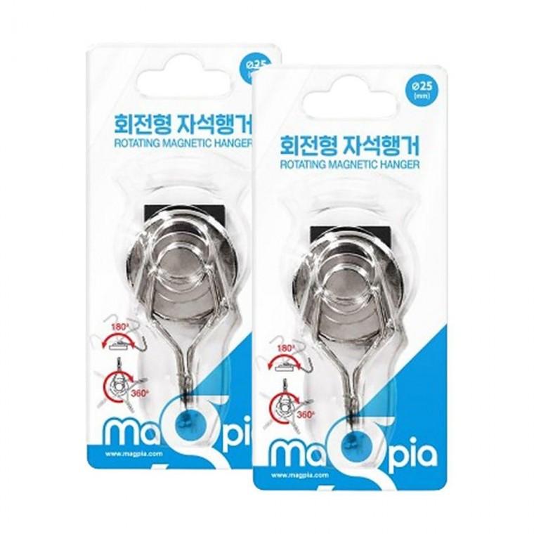 회전자석후크 강력 다용도 고리 자석 도어 회전 소 현관문 2P 후크