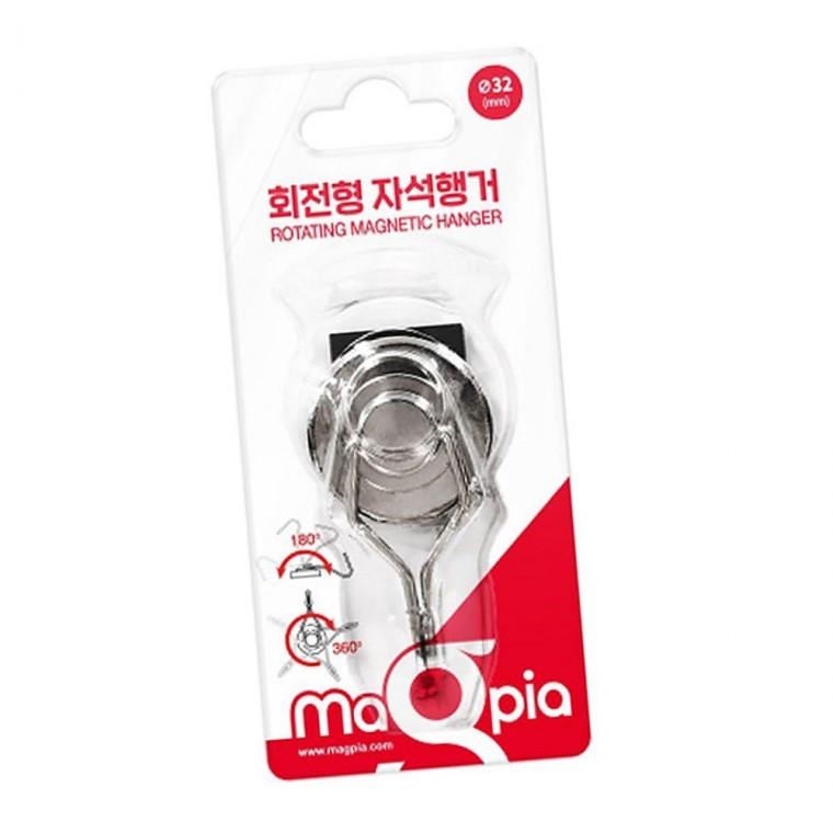 회전자석후크 강력 도어 1P 현관문 다용도 회전 고리 자석 중 후크