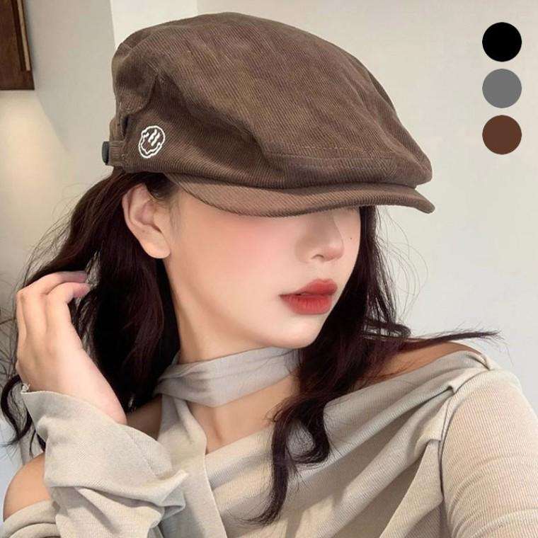 코듀로이 미소 헌팅캡