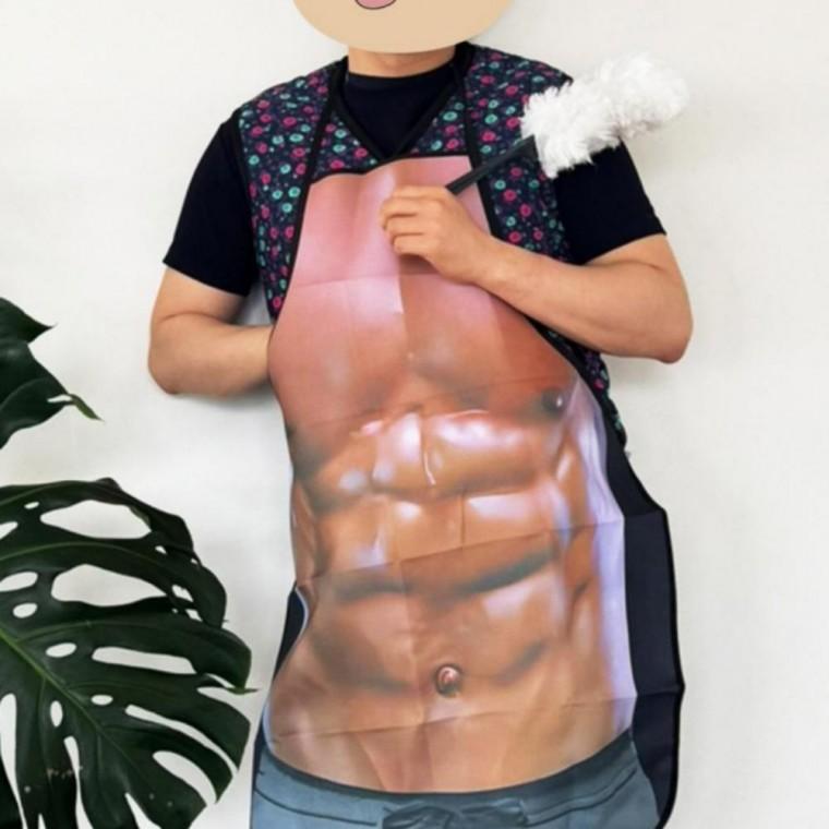 식당앞치마 방수앞치마 남자 방수 앞치마 웃긴 재밌는 근육 신혼부부 복근