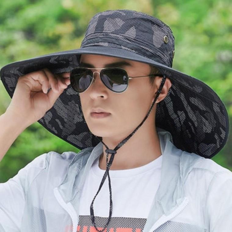 챙넓은 남성 여름 자외선차단 사파리정글모자 정글 작업모자 밀리터리 모자