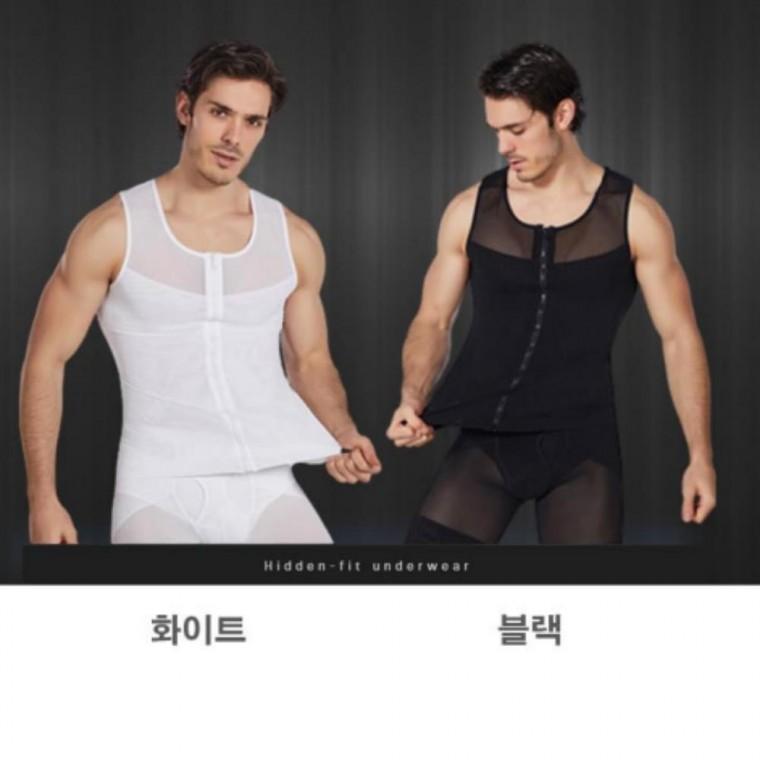 체형 남자 보정 상의 상의 이너웨어 지퍼형 나시 속옷 속옷 남자 체형