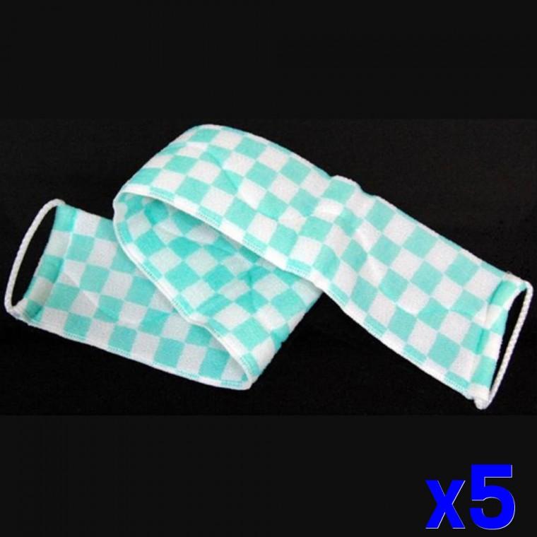 손잡이 샤워거품 타월 9x85cm x5개-색상랜덤발송