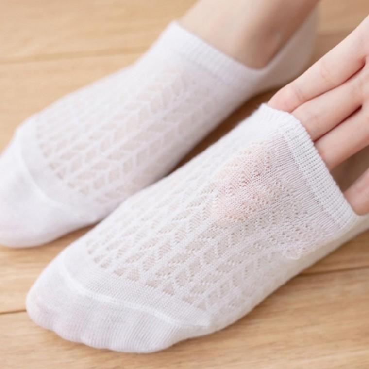 페이크 양말 무지 삭스 덧신 메쉬 여자 5p