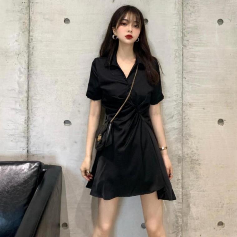 원피스 반팔 여성 데이트룩 예쁜 허리주름
