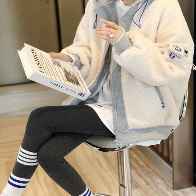 [위드기프트] 주문폭주 레이어드 뽀글이 후드 점퍼