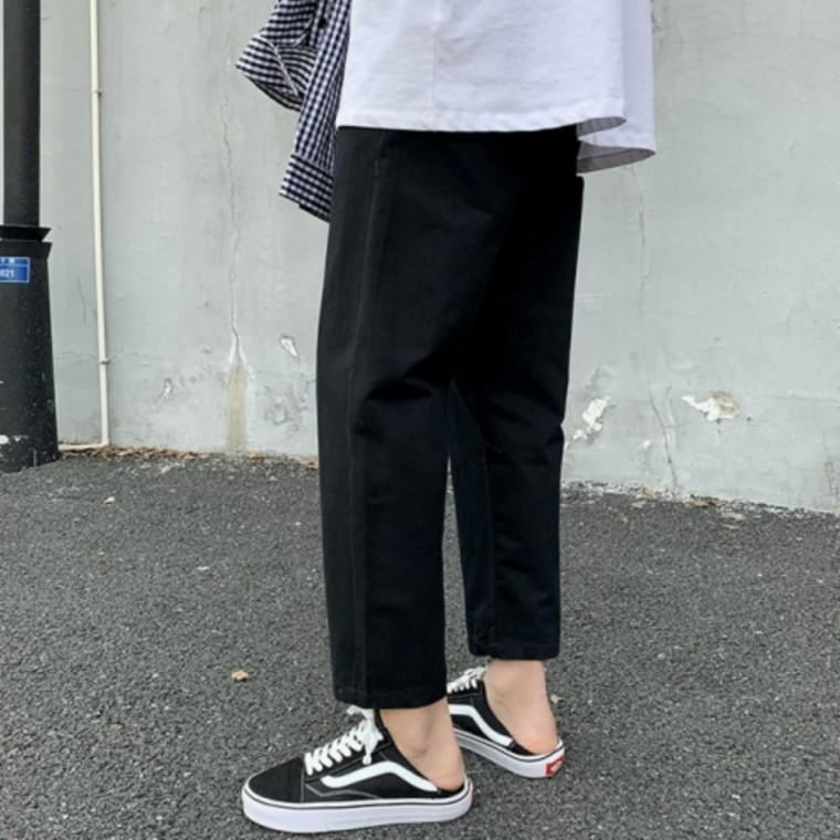남성 모던 데일리 미니멀 밴딩 와이드 일자 바지 3컬러