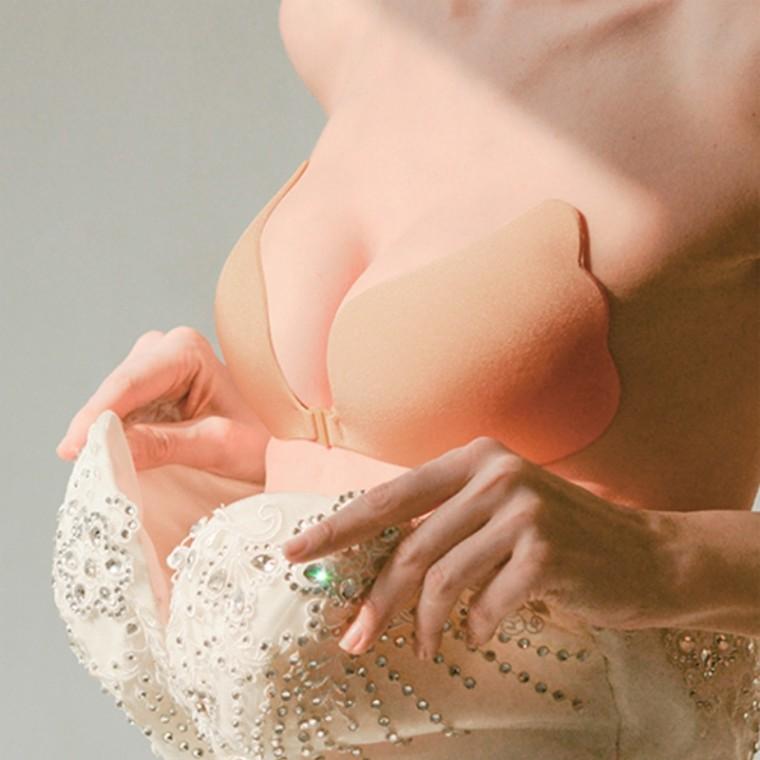 웨딩 웨딩드레스 누드브라 브라 누디 속옷 4size 오프숄더 뽕 붙이는 촬영