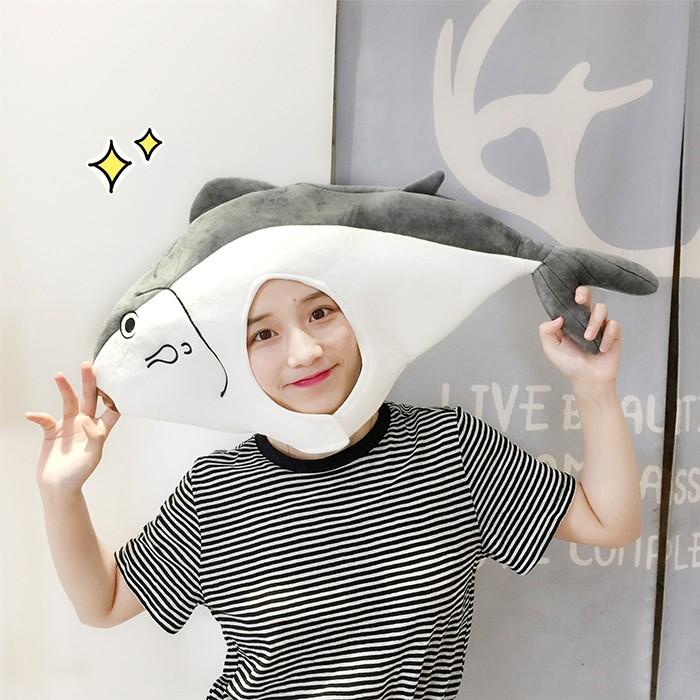 생선 행사 코스프레 방어 참치 물고기 모자 이벤트 /