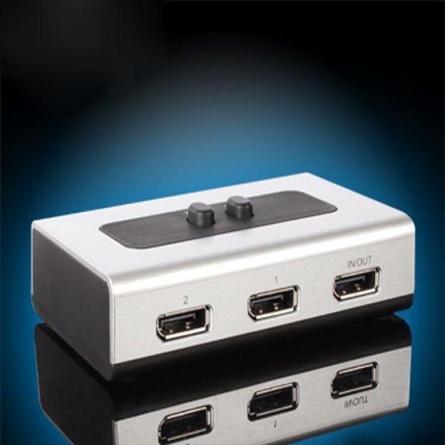 버튼형 DP포트 수동 선택기 2대1 분배기 DisplayPort