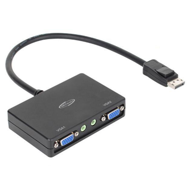 선택기 VGA DisplayPort to 변환 분배기 RGB 2xVGA