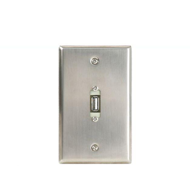 플레이트 스테인리스 1포트 월 USB2.0 타입 젠더