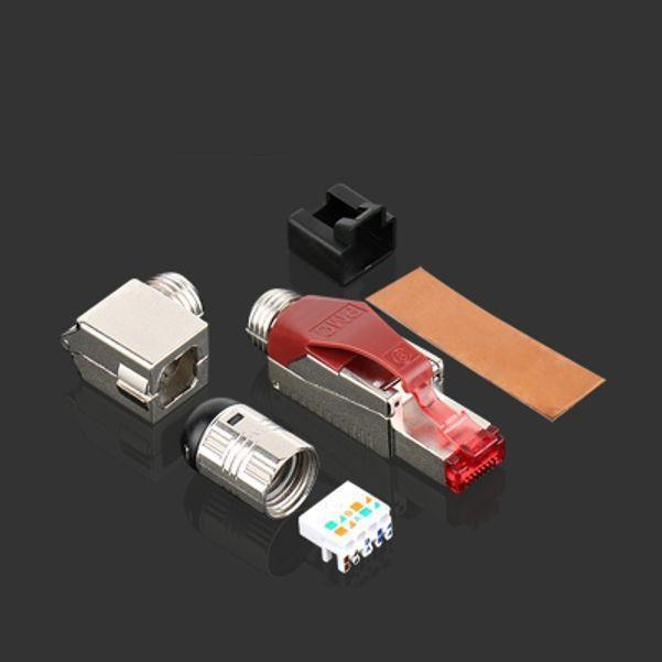 꺾임 타입 CAT8 RJ45 플러그 Toolless 플러그 부트