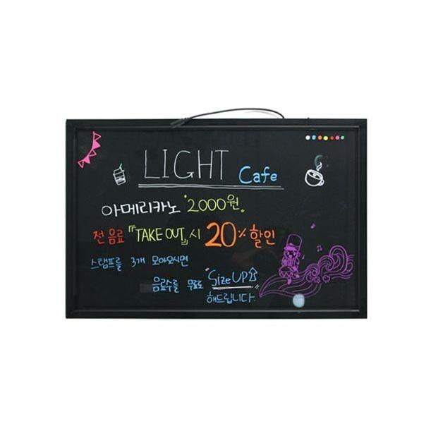 LED 40x60cm 칠판 네온보드 보드판 블랙보드 형광