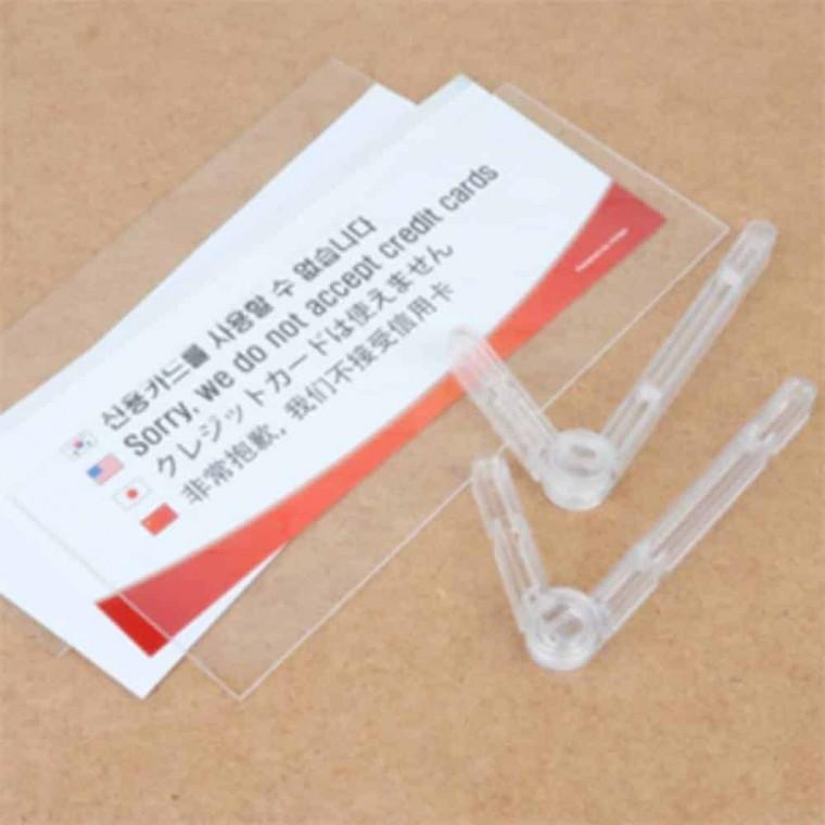 신용카드 사용불가 다국어 안내판 안내문거치대 안내문부착형 매장안내문구 가게팻말