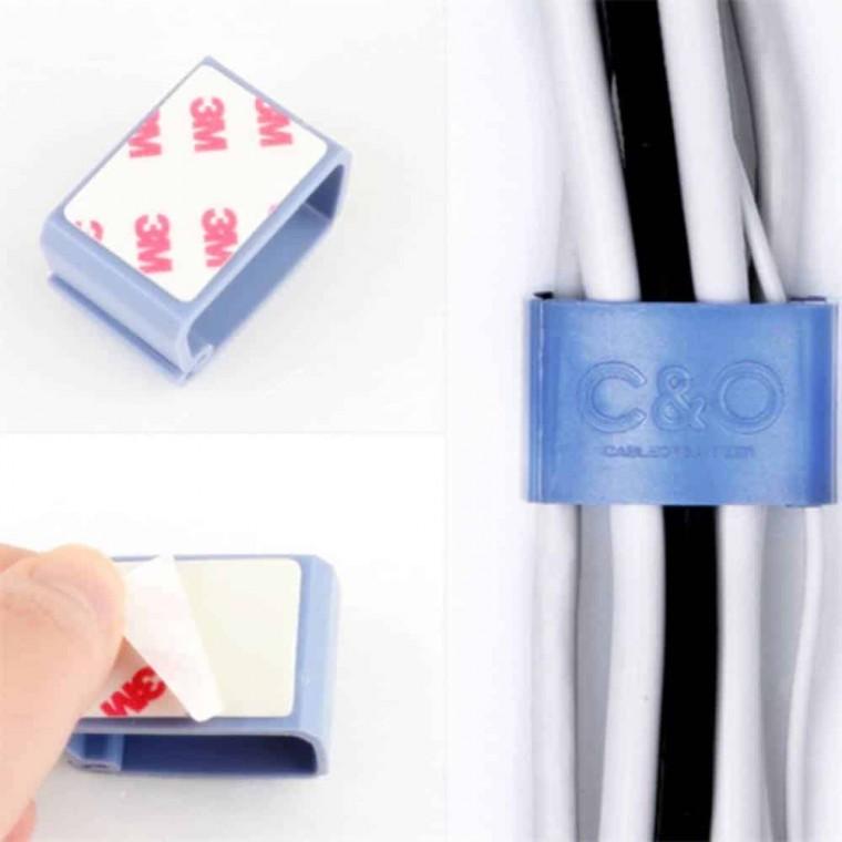 부착식 배선정리클립 6P 케이블선정리 인터넷선정리 사무실전선정리 와이어클립