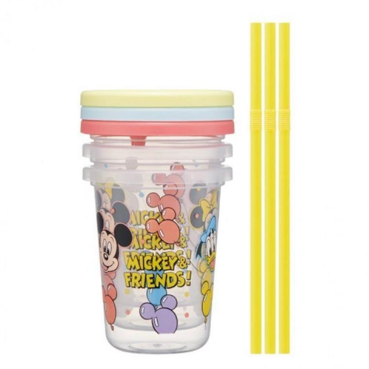 EAS 스케이터 빨대컵 미키프렌즈 풍선 스트로 텀블러 3P 세트 230ml 유아컵 아기컵 이유컵