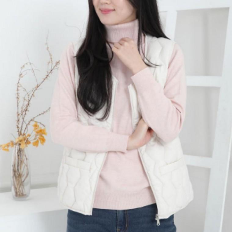 여성패딩조끼 퀼팅 누빔조끼 보온 솜패딩 옆주름 패딩 패딩조끼 베스트 경량조끼 셔링