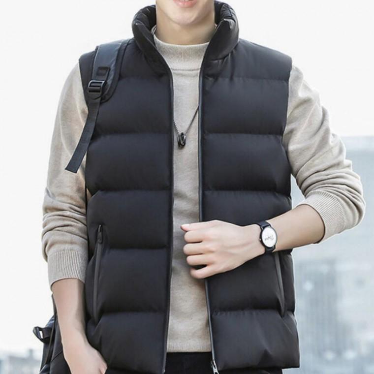 경량패딩조끼 낚시 기본 무지 경량 조끼 등산 브이넥조끼 패딩 다운 남성 베스트