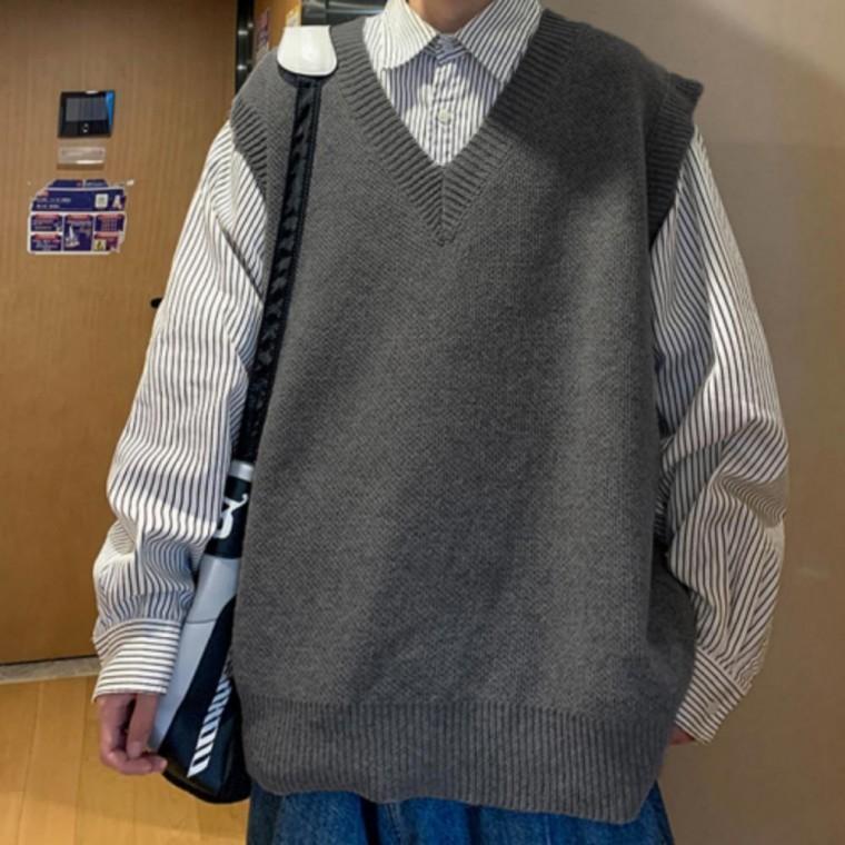 정장조끼 니트 조끼 캐주얼 데일리 베스트 남성 IS-BT20