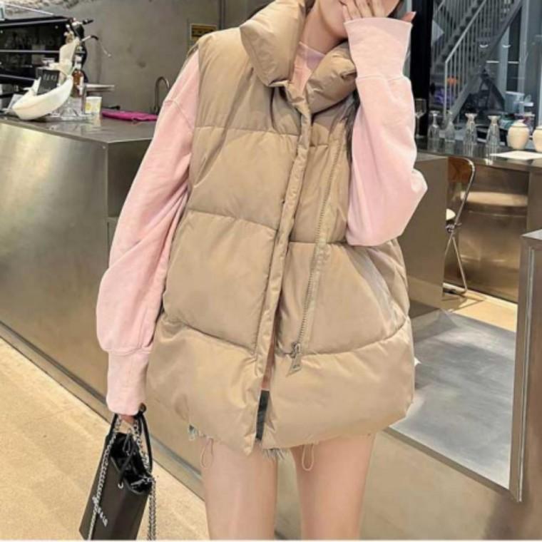 여성 패딩 조끼 오버핏 여자 잠바 베스트 데일리 아우터 사무실