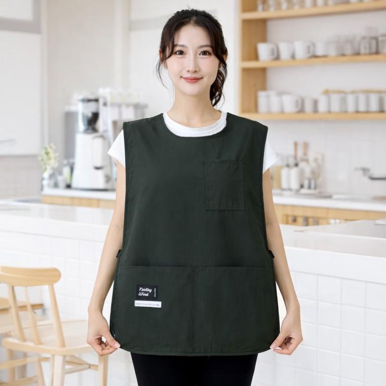 작업용 조끼 앞치마 유니폼 가벼운 무지 꽃집 카페 4색상