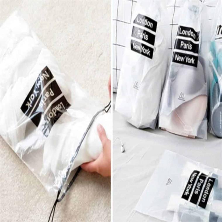 여행용 투명 파우치 5P 여행이너백 트래블파우치세트 여행용보관함 여행용세면도구파우치
