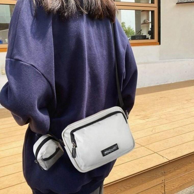 코인파우치 미니멀 메신저백 스퀘어 크로스백