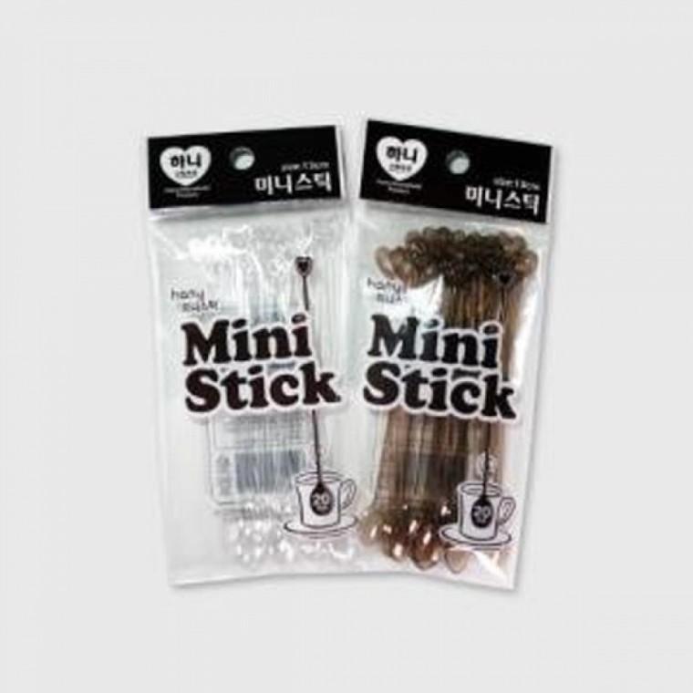 20p 하니 플라스틱 미니스틱 스푼 13cm 브라운