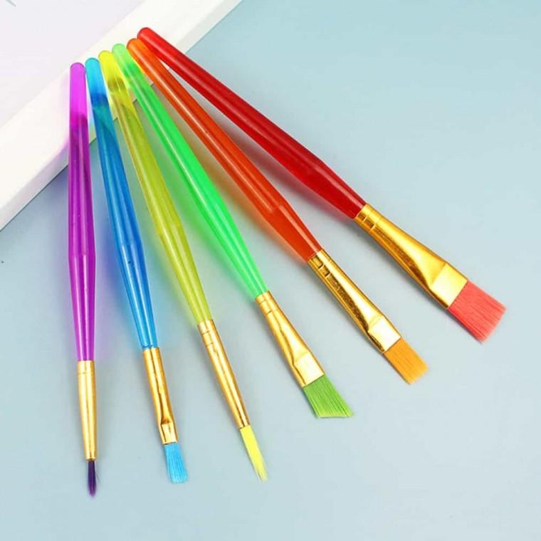 아트 브러쉬 6p 미니붓 초등미술붓세트 유화붓 미술용품 수채붓