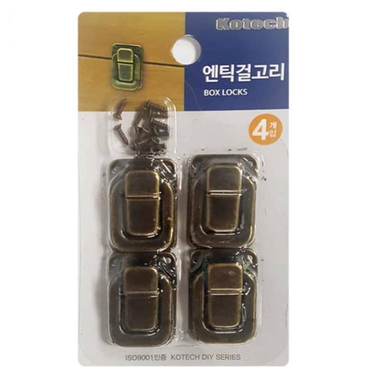 엔틱걸고리 4P 미니락 걸쇠 걸고리잠금 잠금장치