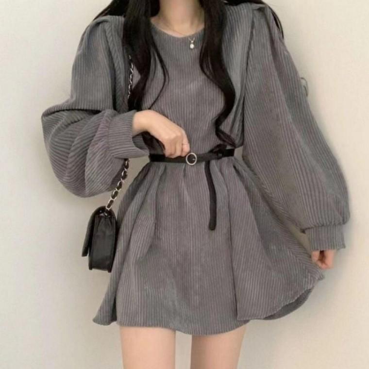 여친룩원피스 A라인 3컬러 미니원피스 코듀로이 여친룩 벨트포함 코듀로이원피스