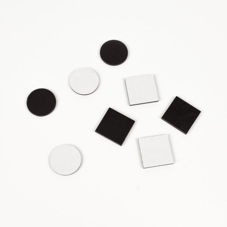 고무 미니 사각 붙이는 자석 스티커 30mm