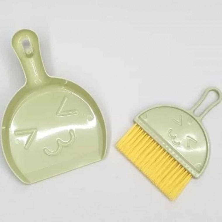 빗자루 쓰레받기 세트 그린 미니빗자루 사무실청소용품 사무실청소도구