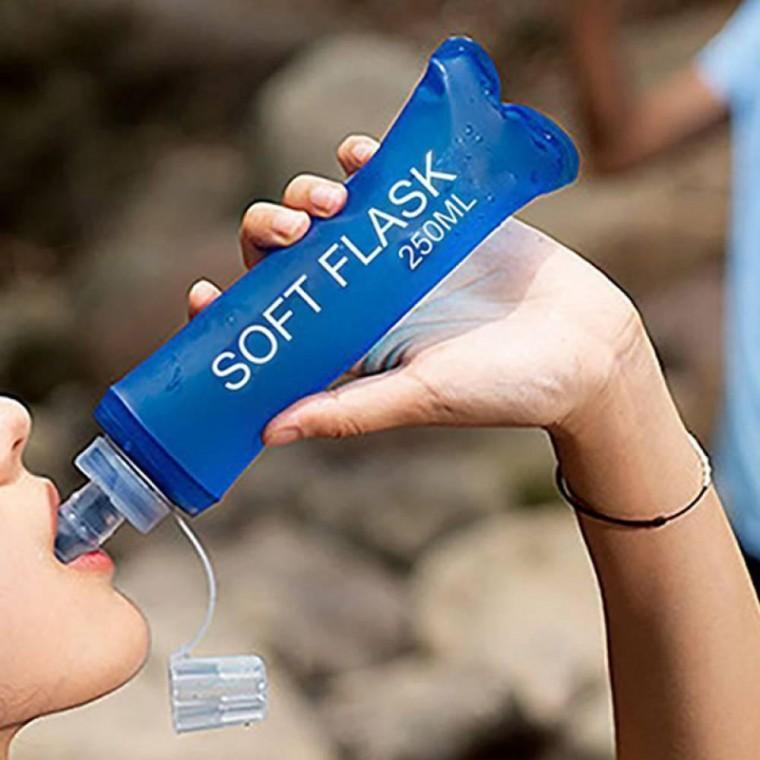 러닝용 스포츠 플라스크 물통 조깅 등산 휴대 미니 물병 250ml 소프트 타입