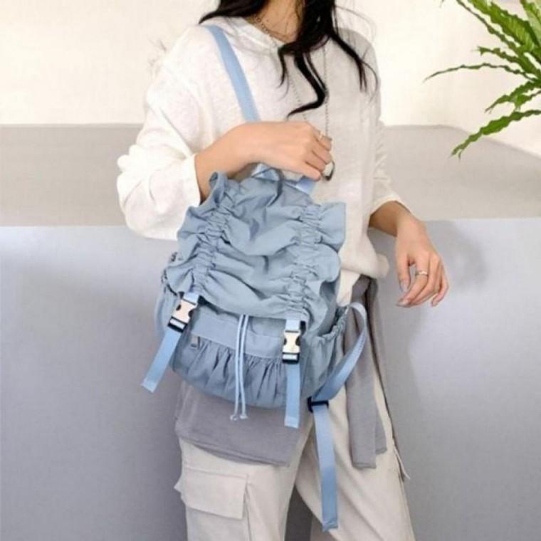 가방 가벼운 나일론 백팩 여성 데일리 주름 여행