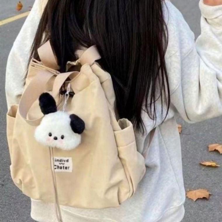 가방 대 데일리 가벼운 스트링 대학생 디자인 귀여운 여성 백팩 백백 패치