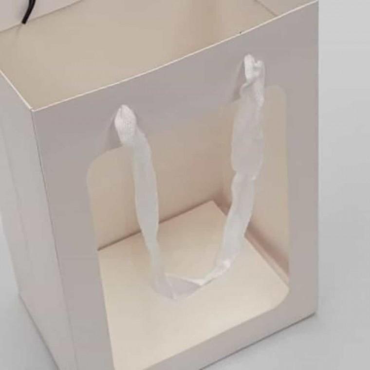 선물 쇼핑 백 화이트 소 종이백 종이가방 선물백
