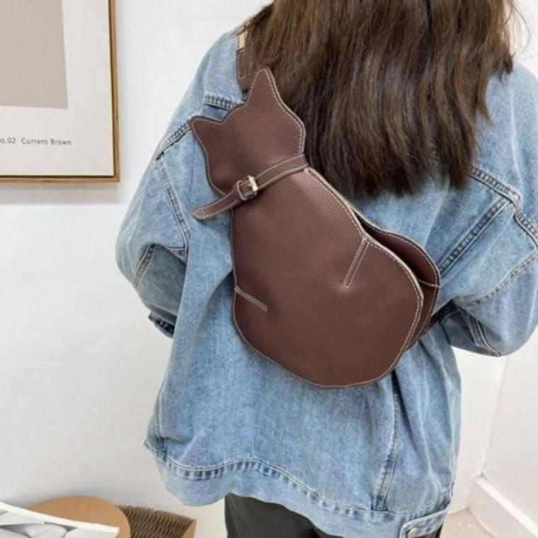 가방 고양이 백팩 패션 크로스 용 외출 룩 백 경량 데일리 슬링 귀여운 캐릭터